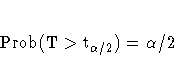 \rm{Prob}(T \gt t_{{\alpha}/2})={\alpha}/2