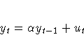 y_{t} = {\alpha}y_{t-1} + u_{t}