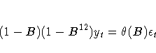 (1-B)(1-B^{12})y_t = \theta(B)\epsilon_t