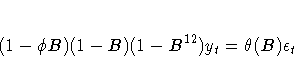 (1-\phi B)(1-B)(1-B^{12})y_t = \theta(B) \epsilon_t
