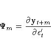 \Psi_m = \frac{\partial y_{t+m}}{\partial \epsilon^'_t}