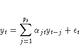 y_t = \sum_{j=1}^{p_t} \alpha_{jt}y_{t-j} + \epsilon_t