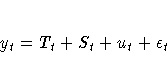 y_t = T_t + S_t + u_t + \epsilon_t