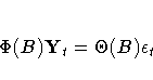 \Phi (B) Y_t = \Theta (B) \epsilon_t