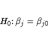 H_{0}\colon \beta_{j} = \beta_{j0}
