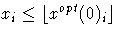 x_i\leq \lfloor x^{opt}(0)_i \rfloor