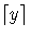 \lceil y \rceil
