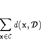 \sum_{x\in {\cal C}} d(x,{\cal D})