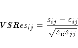 VSRes_{ij} = {s_{ij} - c_{ij} \over \sqrt{s_{ii} s_{jj}}}