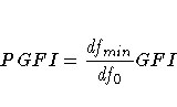 PGFI = {df_{min} \over df_0} GFI