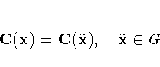 C(x) = C(\tilde{x}), \tilde{x} \in G