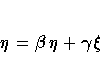 eta = {\beta}eta + {\gamma}{\xi}