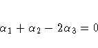 \alpha_1 + \alpha_2 - 2\alpha_3 = 0