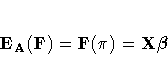 {E_A}(F) = F({\pi}) = X {\beta}