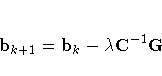 b_{k+1} = b_k - \lambda C^{-1} G
