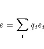 e = \sum_t q_t e_t