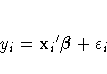 y_i = {x_{i}}'{{\beta}}+ \varepsilon_i
