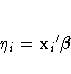 \eta_i = {x_{i}}'{{\beta}}