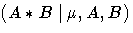 (A*B|\mu,A,B)