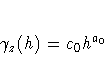 \gamma_z(h) = c_0h^{a_0}