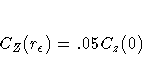 C_Z(r_{\epsilon}) = .05C_z(0)