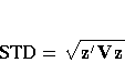 {STD} = \sqrt{{z^'Vz}}