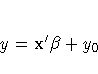 y = x^'{\beta} + y_0