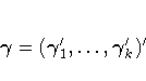 {\gamma}=({\gamma}'_1, ... ,{\gamma}'_k)'
