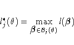 l_j^*(\theta) = \max_{{\beta}\in {\cal B}_j(\theta)} l({\beta})