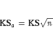 {KS}_a = {KS} \sqrt{n}