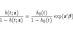 \frac{h(t;z)}{1-h(t;z)}
=\frac{h_{0}(t)}{1-h_{0}(t)} {\rm exp}({z'}{{\beta}})