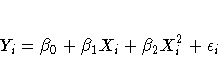 Y_i = \beta_0 + \beta_1 X_i + \beta_2 X_i^2 + \epsilon_i