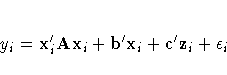 y_i = x_i^'A{x}_i +
b^'x_i +
c^'z_i + \epsilon_i