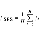 f_{{ \rm SRS}}
= \frac{1}H \sum_{h=1}^H f_h
