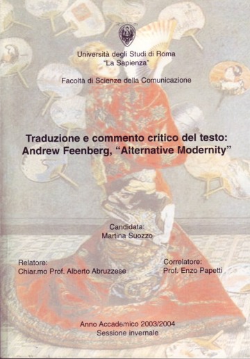 The Book cover of "Alternative Modernity in Italian"