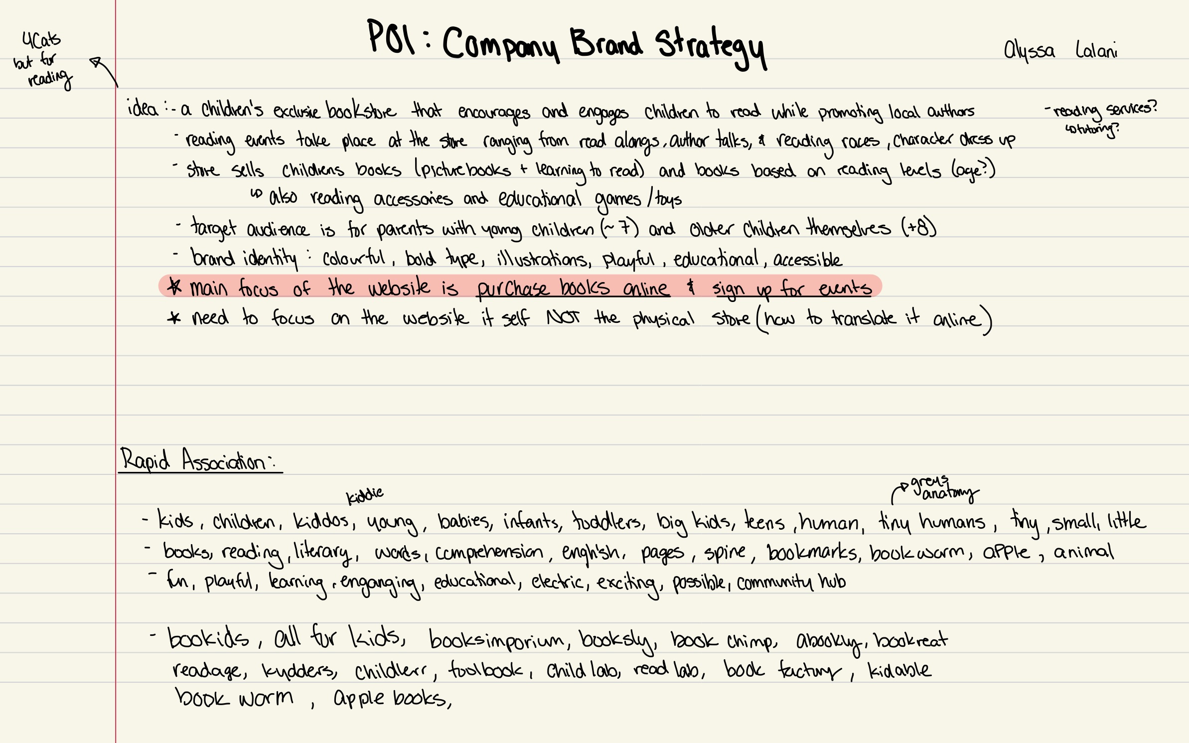 brainstorm notes
