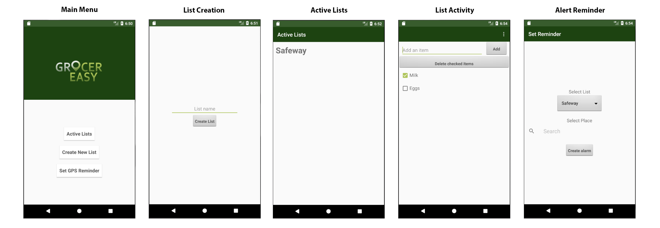 Image showing the second UI iterations of the app UI