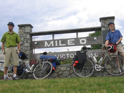 Mile 0 marker, Victoria, BC.