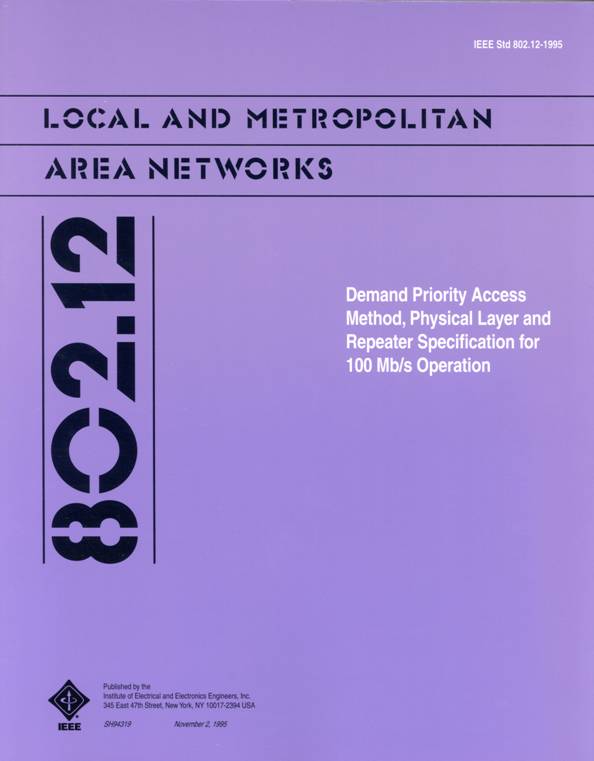 Cover page of IEEE 802.12
