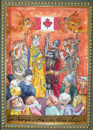 Professor Clossey takes an oath to the Queen of Canada