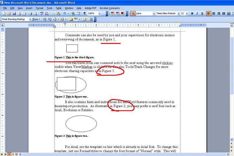 Using cross-reference in MS Word