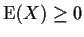 ${\rm E}(X) \ge 0$