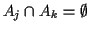 $A_j\cap A_k=\emptyset$