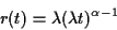\begin{displaymath}r(t) = \lambda(\lambda t)^{\alpha-1}
\end{displaymath}