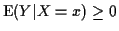 ${\rm E}(Y\vert X=x) \ge 0$