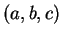 $ (a,b,c)$