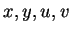 $ x,y,u,v$