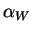 $\displaystyle \alpha_W$