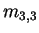 $\displaystyle m_{3,3}$