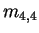 $\displaystyle m_{4,4}$